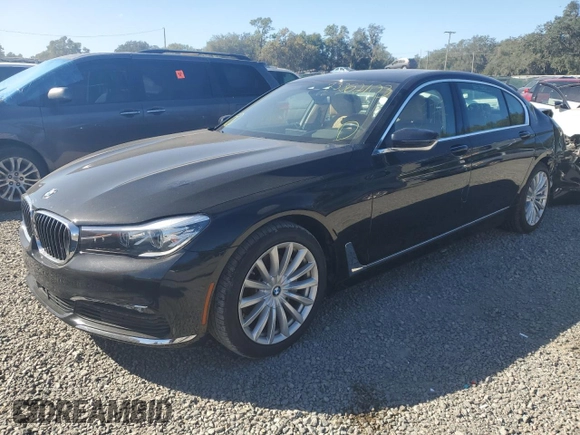 2018 BMW 7 Series 740i with VIN WBA7E2C53JG743115, listed as a Copart auction lot 73362103 with 57,789 mi miles. Bid and sale history available at carsss.com. Image 1.