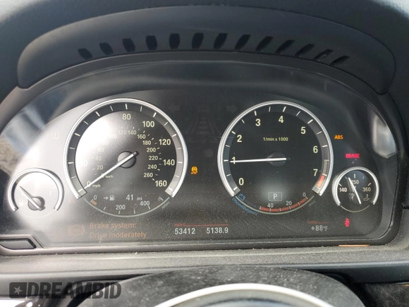 2014 BMW 5 Series 535i xDrive with VIN WBA5B3C52ED536678, listed as a Copart auction lot 61606815 with 53,412 mi miles and Salvage title. Bid and sale history available at DreamBid. Image 9.