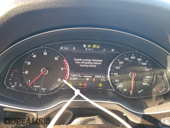 2017 Audi Q7 Premium Plus with VIN WA1LAAF75HD015080, listed as a Copart auction lot 49400355 with 148,173 mi miles and Clean title. Bid and sale history available at DreamBid. Image 9.