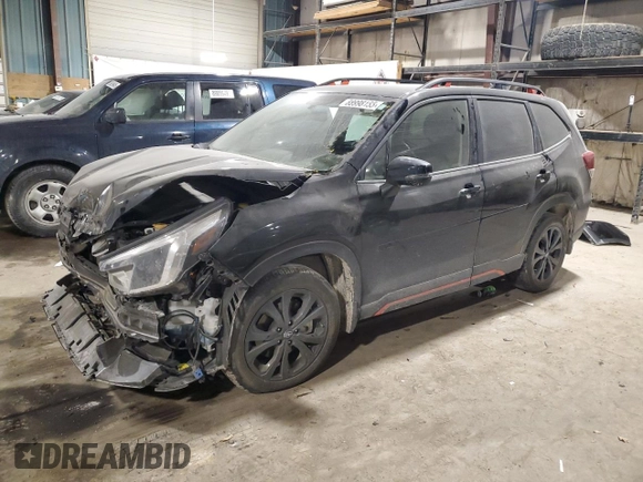 2023 Subaru Forester Sport with VIN JF2SKAJC6PH471150, listed as a Copart auction lot 88998155 with 35,975 mi miles and Salvage Title. Bid and sale history available at carsss.com. Image 1.