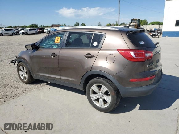 2013 Kia Sportage LX with VIN KNDPBCA23D7371824, listed as a Copart auction lot 60341775 with Not provided miles and Salvage title. Bid and sale history available at DreamBid. Image 2.