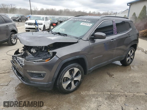 2017 Jeep Compass Latitude with VIN 3C4NJDBB2HT656451, listed as a Copart auction lot 49722475 with 143,765 mi miles and Non Repairable. Bid and sale history available at carsss.com. Image 1.