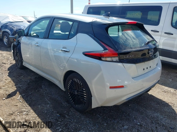 2023 Nissan LEAF SV Plus with VIN 1N4CZ1CV2PC557412, listed as a IAAI auction lot 41814701 with 28,513 mi miles and . Bid and sale history available at DreamBid. Image 3.