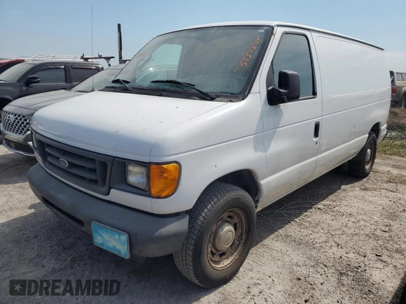 2004 Ford Econoline Cargo with VIN 1FTRE14W94HA79656, listed as a Copart auction lot 75132854 with 202,889 mi miles and Salvage Title. Bid and sale history available at carsss.com. Image 1.