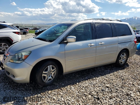 2007 Honda Odyssey EX-L z VIN 5FNRL38647B028078, wystawiony jako Copart lot #56208005 z przebiegiem 192 000 mil mil oraz Szkoda całkowita • Salvage title. Historia ofert i sprzedaży dostępna na DreamBid. Obrazek 1.