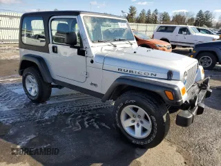 2004 Jeep Wrangler Rubicon with VIN 1J4FA69S14P766938, listed as a Copart auction lot 46284815 with 165,229 mi miles and Salvage Title. Bid and sale history available at carsss.com. Image 4.