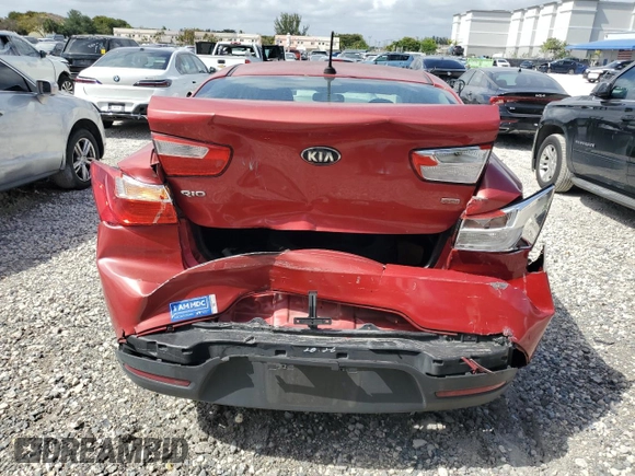 2015 Kia Rio LX with VIN KNADM4A37F6437017, listed as a Copart auction lot 50953015 with 95,341 mi miles and Salvage Title. Bid and sale history available at carsss.com. Image 6.