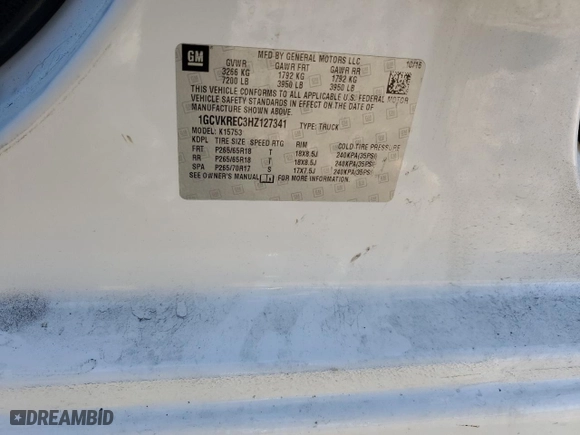 2017 Chevrolet Silverado 1500 LT with VIN 1GCVKREC3HZ127341, listed as a Copart auction lot 79924214 with 142,312 mi miles and Salvage Title. Bid and sale history available at carsss.com. Image 14.