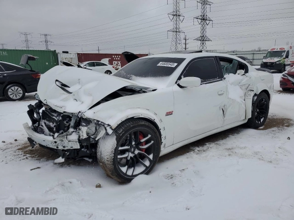 2020 Dodge Charger Scat Pack Widebody with VIN 2C3CDXGJ0LH180335, listed as a Copart auction lot 44685545 with 45,579 mi miles and Salvage Title. Bid and sale history available at carsss.com. Image 1.