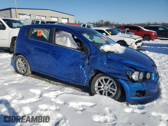 2016 Chevrolet Sonic LT with VIN 1G1JC6SB0G4171551, listed as a Copart auction lot 41463275 with 75,606 mi miles and Salvage Title. Bid and sale history available at carsss.com. Image 4.