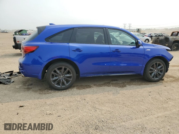 2020 Acura MDX Technology with VIN 5J8YD4H04LL027550, listed as a Copart auction lot 58573455 with 45,007 mi miles and Salvage title. Bid and sale history available at DreamBid. Image 3.