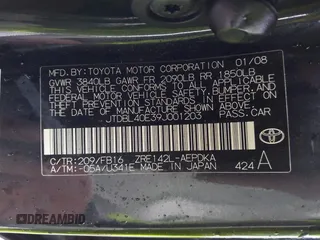 2009 Toyota Corolla with VIN JTDBL40E39J001203, listed as a IAAI auction lot 41579869 with 127,170 mi miles. Bid and sale history available at carsss.com. Image 9.