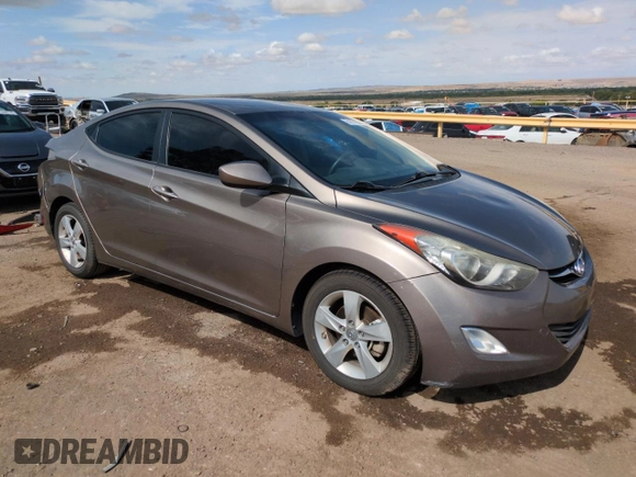 2013 Hyundai Elantra GLS with VIN 5NPDH4AE4DH454286, listed as a Copart auction lot 61671825 with 155,667 mi miles and Salvage title. Bid and sale history available at DreamBid. Image 4.