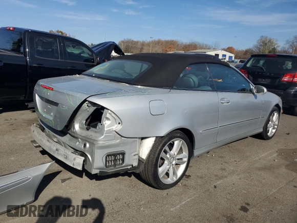 2008 Mercedes-Benz CLK 350 with VIN WDBTK56F38T088745, listed as a Copart auction lot 79519424 with 74,524 mi miles and Salvage Title. Bid and sale history available at DreamBid. Image 3.