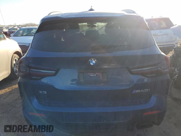 2023 BMW X3 M40i with VIN 5UX83DP08P9N63373, listed as a Copart auction lot 88806845 with 24,155 mi miles and Salvage Title. Bid and sale history available at DreamBid. Image 6.