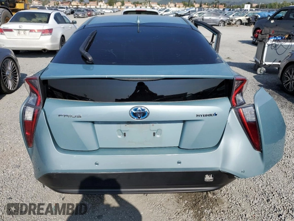 2017 Toyota Prius Two with VIN JTDKBRFU1H3045847, listed as a Copart auction lot 54266305 with 93,383 mi miles and Salvage Title. Bid and sale history available at DreamBid. Image 6.