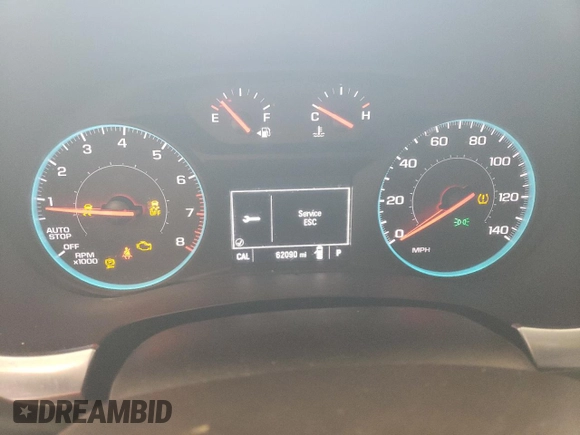 2019 Chevrolet Traverse LT Cloth with VIN 1GNERGKWXKJ274526, listed as a Copart auction lot 58529815 with 62,090 mi miles and Clean title. Bid and sale history available at DreamBid. Image 9.