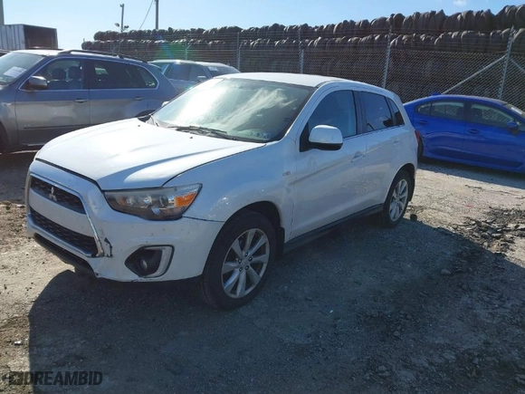 2015 Mitsubishi Outlander Sport SE with VIN 4A4AR4AU9FE021744, listed as a IAAI auction lot 41633543 with 95,393 mi miles. Bid and sale history available at carsss.com. Image 2.
