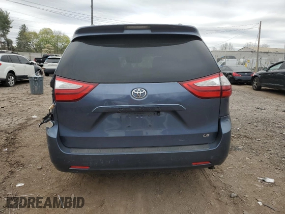 2016 Toyota Sienna LE AAS with VIN 5TDKK3DC5GS747769, listed as a Copart auction lot 53871075 with 379,303 mi miles and Salvage Title. Bid and sale history available at carsss.com. Image 6.