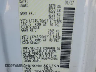 2017 Nissan NV Cargo S z VIN 1N6BF0KM4HN801758, wystawiony jako Copart lot #68841294 z przebiegiem 133 920 mil mil oraz Szkoda całkowita • Salvage title. Historia ofert i sprzedaży dostępna na DreamBid. Obrazek 12.