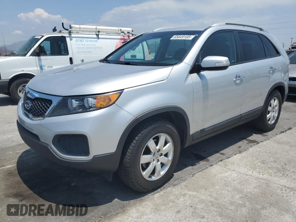 2013 Kia Sorento LX with VIN 5XYKT4A27DG391137, listed as a Copart auction lot 65649105 with 129,027 mi miles and Clean title. Bid and sale history available at DreamBid. Image 1.