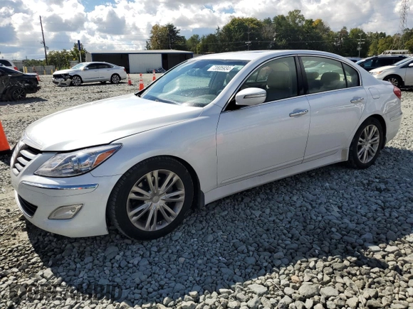 2014 Hyundai Genesis 3.8L with VIN KMHGC4DD4EU265431, listed as a Copart auction lot 73805934 with 209,667 mi miles and Salvage Title. Bid and sale history available at carsss.com. Image 1.
