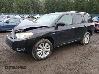 2010 Toyota Highlander Hybrid with VIN JTEBW3EH1A2047305, listed as a Copart auction lot 89003245 with 0 mi miles and Salvage Title. Bid and sale history available at carsss.com. Image 1.