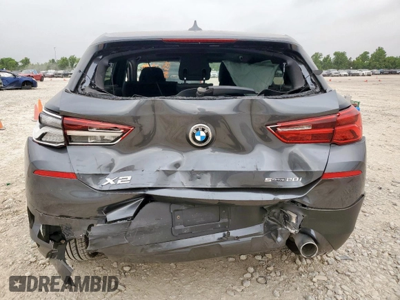 2018 BMW X2 sDrive28i with VIN WBXYJ3C38JEJ91570, listed as a Copart auction lot 57483525 with 40,790 mi miles and Salvage title. Bid and sale history available at DreamBid. Image 6.