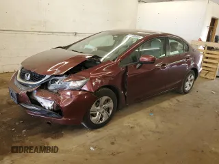 2015 Honda Civic LX z VIN 19XFB2F54FE120855, wystawiony jako Copart lot #56480465 z przebiegiem 207 012 mil mil oraz Szkoda całkowita • Salvage title. Historia ofert i sprzedaży dostępna na DreamBid. Obrazek 1.