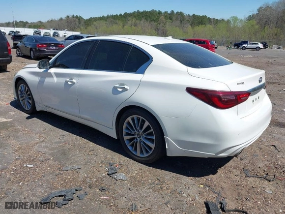 2020 Infiniti Q50 EDITION 30 with VIN JN1EV7AP9LM203755, listed as a IAAI auction lot 41805750 with 85,243 mi miles. Bid and sale history available at carsss.com. Image 3.