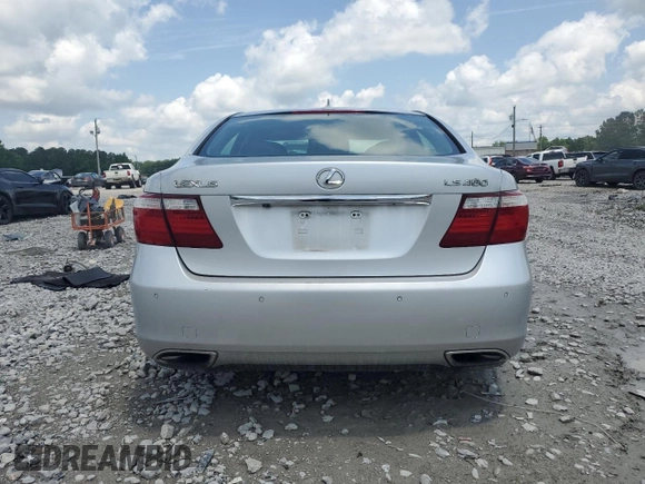 2008 Lexus LS 460 with VIN JTHBL46F785065640, listed as a Copart auction lot 57426945 with 175,280 mi miles and Salvage title. Bid and sale history available at DreamBid. Image 6.
