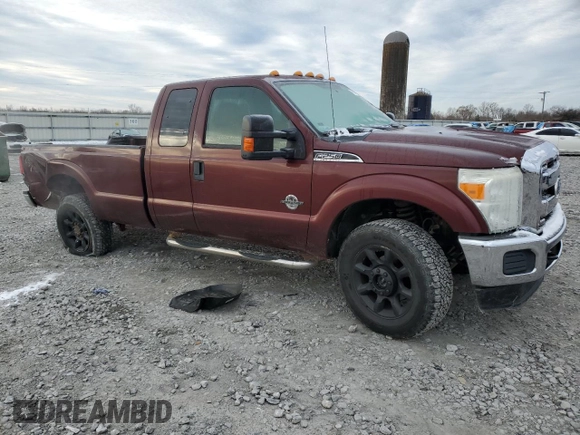 2011 Ford F-250 XL with VIN 1FT7X2BTXBEA18041, listed as a Copart auction lot 41991455 with 111,915 mi miles and Salvage Title. Bid and sale history available at DreamBid. Image 4.