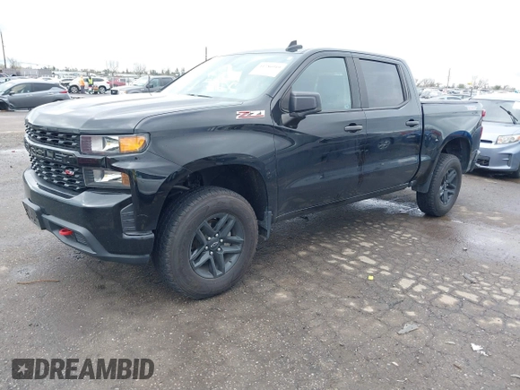 2021 Chevrolet Silverado 1500 Custom Trail Boss with VIN 3GCPYCEF4MG147073, listed as a IAAI auction lot 41786919 with 89,749 mi miles and . Bid and sale history available at DreamBid. Image 2.