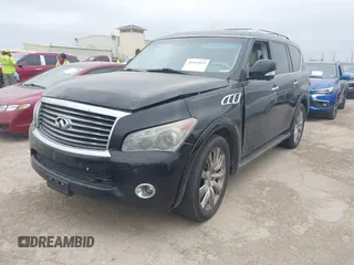 2013 Infiniti QX56 with VIN JN8AZ2NF6D9550697, listed as a IAAI auction lot 42164023 with 123,590 mi miles and . Bid and sale history available at DreamBid. Image 2.