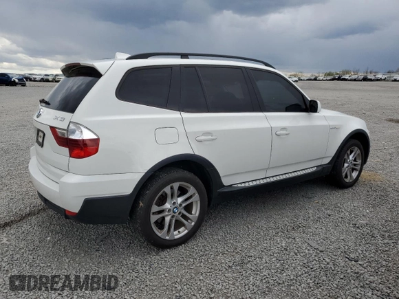 2008 BMW X3 3.0si with VIN WBXPC93468WJ16775, listed as a Copart auction lot 52457185 with 131,275 mi miles and Salvage Title. Bid and sale history available at DreamBid. Image 3.