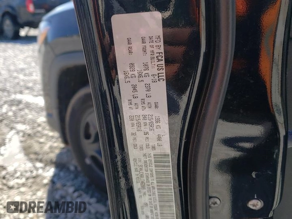 2018 Jeep Compass Sport with VIN 3C4NJCAB0JT462809, listed as a Copart auction lot 49535175 with 79,164 mi miles and Salvage Title. Bid and sale history available at carsss.com. Image 13.