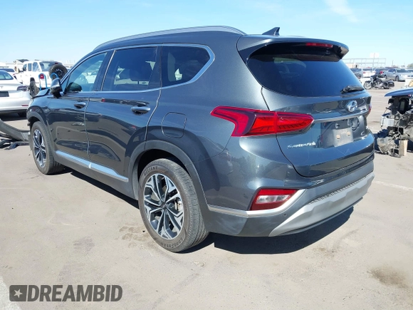 2019 Hyundai Santa Fe Ultimate with VIN 5NMS53AA0KH070801, listed as a IAAI auction lot 41858501 with 78,995 mi miles. Bid and sale history available at carsss.com. Image 3.