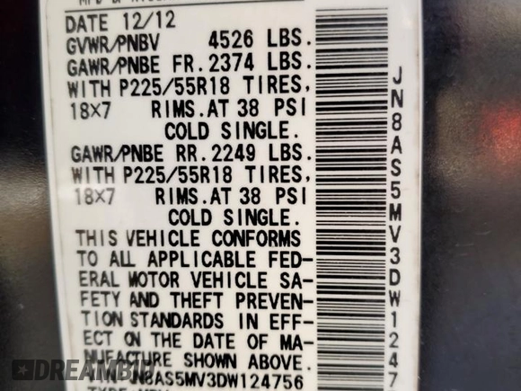 2013 Nissan Rogue SL with VIN JN8AS5MV3DW124756, listed as a Copart auction lot 88298045 with 209,772 mi miles and Salvage Title. Bid and sale history available at DreamBid. Image 16.