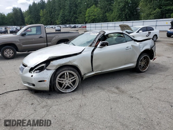 2002 Lexus SC 430 with VIN JTHFN48Y620014211, listed as a Copart auction lot 62884425 with Not provided miles and Salvage title. Bid and sale history available at DreamBid. Image 1.