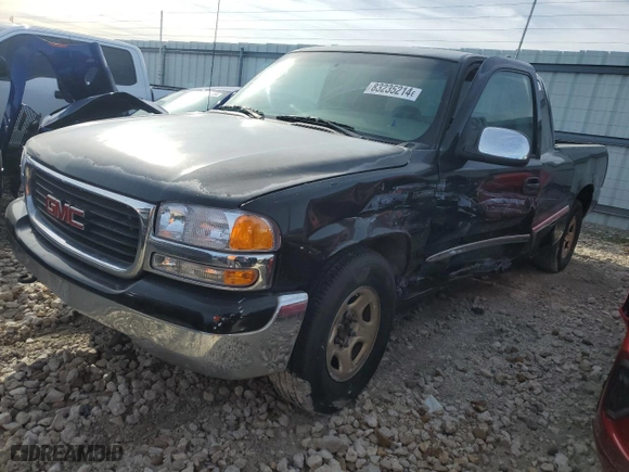 2002 GMC Sierra 1500 SLE with VIN 2GTEC19V621166340, listed as a Copart auction lot 83235214 with 0 mi miles and Salvage Title. Bid and sale history available at carsss.com. Image 1.