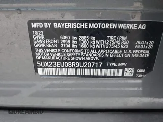 2024 BMW X5 xDrive40i with VIN 5UX23EU08R9U20717, listed as a IAAI auction lot 42392632 with 42,085 mi miles and . Bid and sale history available at DreamBid. Image 9.
