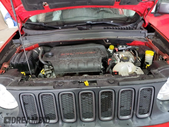2015 Jeep Renegade Trailhawk with VIN ZACCJBCT3FPB27436, listed as a Copart auction lot 47362655 with 96,520 mi miles and Salvage title. Bid and sale history available at DreamBid. Image 12.