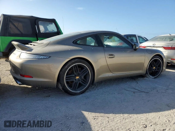 2014 Porsche 911 Carrera with VIN WP0AA2A90ES107197, listed as a Copart auction lot 75607494 with 0 mi miles and Salvage Title. Bid and sale history available at carsss.com. Image 3.