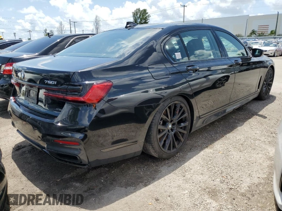 2021 BMW 7 Series 750i xDrive with VIN WBA7U2C08MCF16539, listed as a Copart auction lot 49942073 with 19,846 mi miles. Bid and sale history available at carsss.com. Image 3.