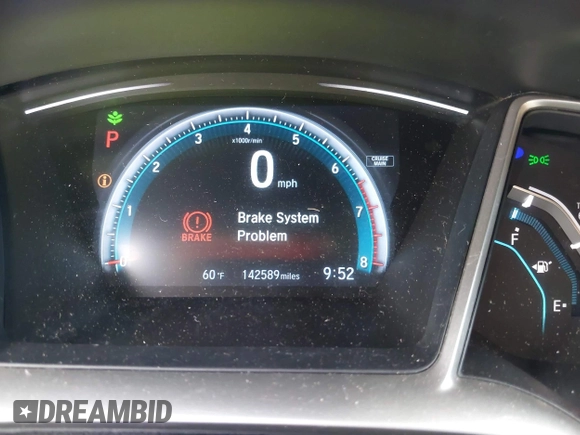 2016 Honda Civic Sedan EX-L with VIN 19XFC1F78GE201822, listed as a IAAI auction lot 41882529 with 142,589 mi miles. Bid and sale history available at carsss.com. Image 7.