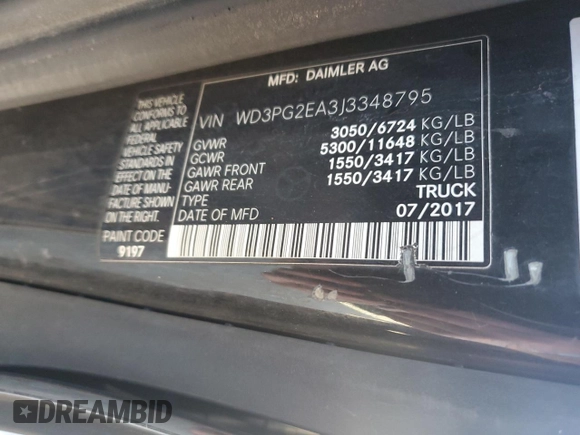 2018 Mercedes-Benz Metris Cargo with VIN WD3PG2EA3J3348795, listed as a Copart auction lot 52075824 with 291,649 mi miles and . Bid and sale history available at carsss.com. Image 13.