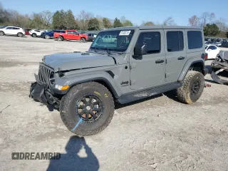 2021 Jeep Wrangler Unlimited Sahara Altitude с VIN 1C4HJXEG0MW632630, выставлен на аукционе Copart как лот 51428275 с пробегом 36 269 миль миль и Списание • Salvage title. История ставок и продаж доступна на DreamBid. Изображение 1.