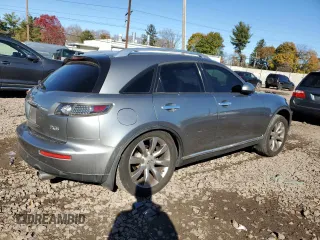 2006 Infiniti FX35 with VIN JNRAS08W96X210684, listed as a Copart auction lot 80438524 with 124,929 mi miles and Salvage Title. Bid and sale history available at carsss.com. Image 3.