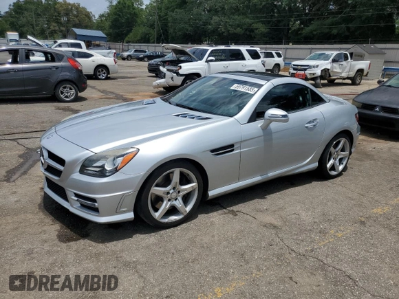 2016 Mercedes-Benz SLK 300 with VIN WDDPK3JA3GF121796, listed as a Copart auction lot 59791585 with 72,896 mi miles and Salvage title. Bid and sale history available at DreamBid. Image 1.