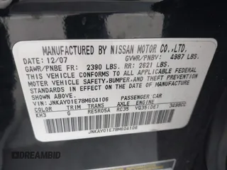 2008 Infiniti M with VIN JNKAY01E78M604106, listed as a IAAI auction lot 42056582 with 123,360 mi miles and . Bid and sale history available at DreamBid. Image 9.